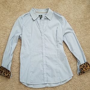 Striped Button Up Blouse
